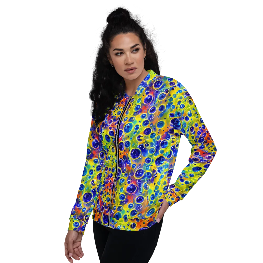 Electric Bubbles on Bomber Jacket — Left