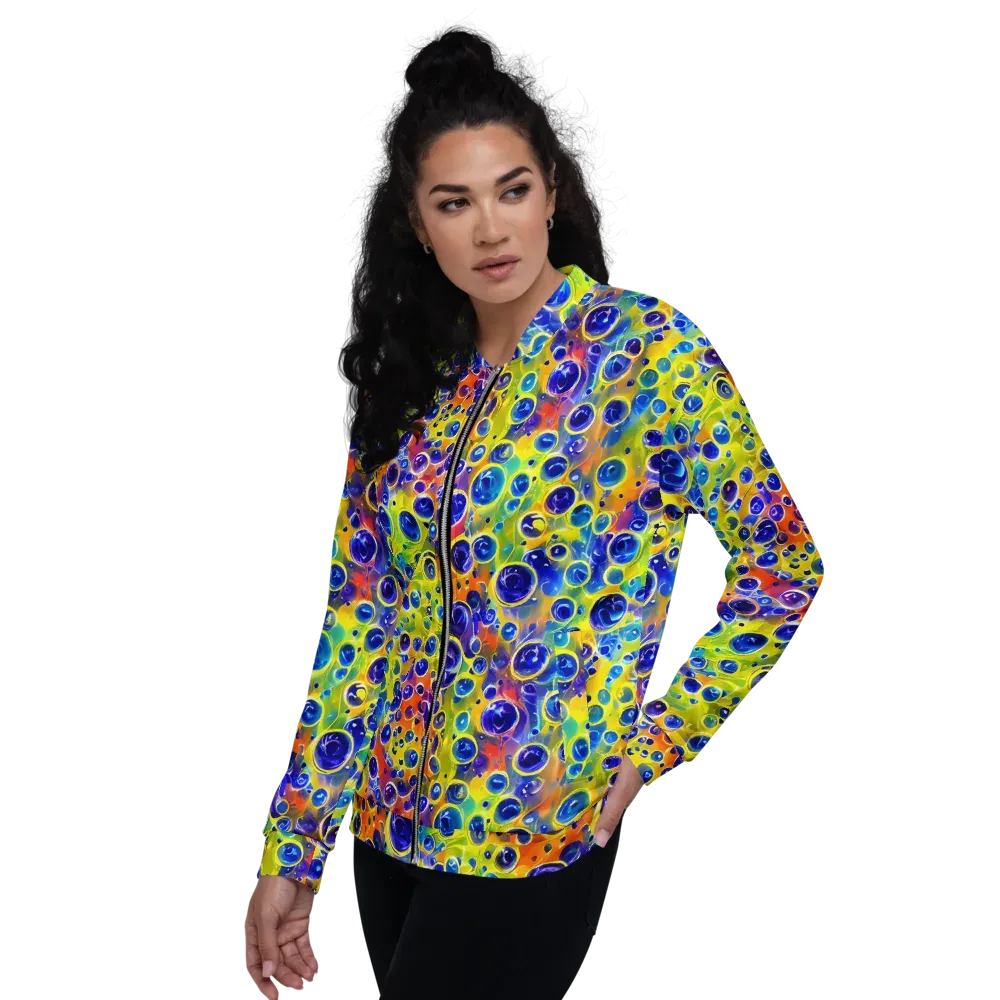 Electric Bubbles on Bomber Jacket — Left