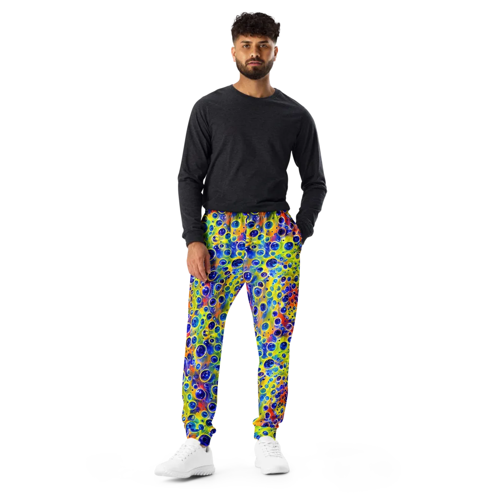 Electric Bubbles on Men's Joggers — Front