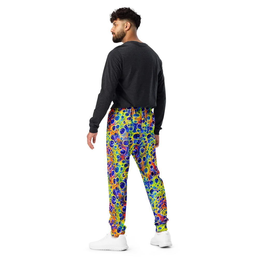 Electric Bubbles on Men's Joggers — Back