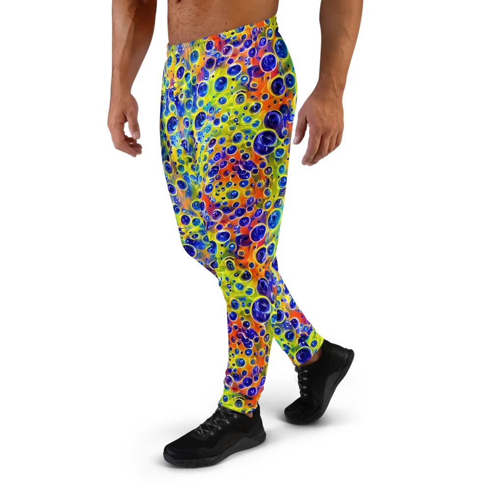 Electric Bubbles on Men's Joggers — Left
