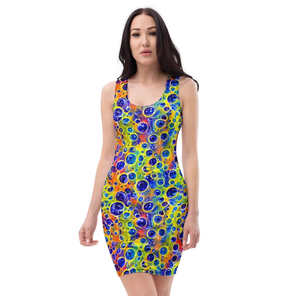 Electric Bubbles on Bodycon Dress — Front