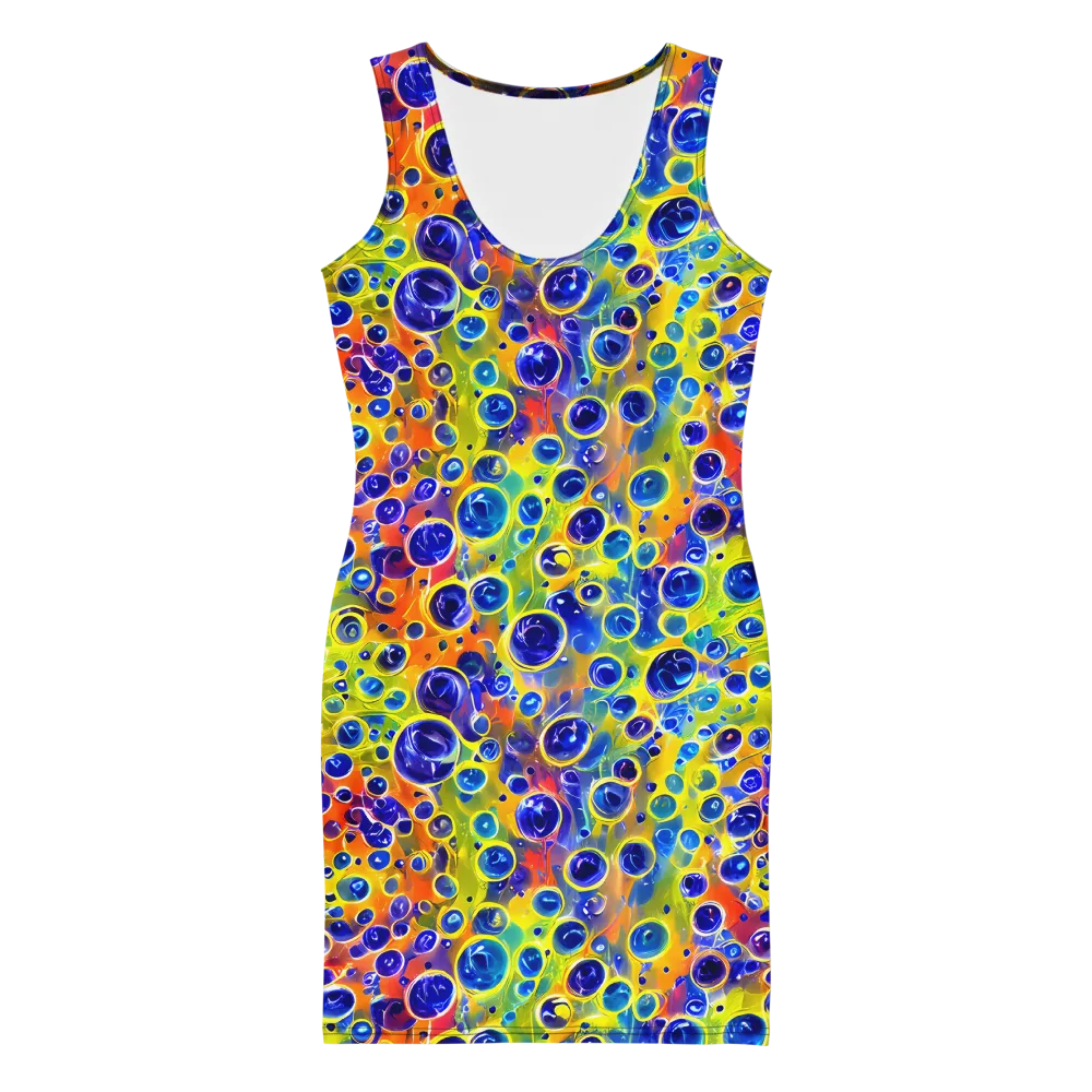 Electric Bubbles on Bodycon Dress — Front