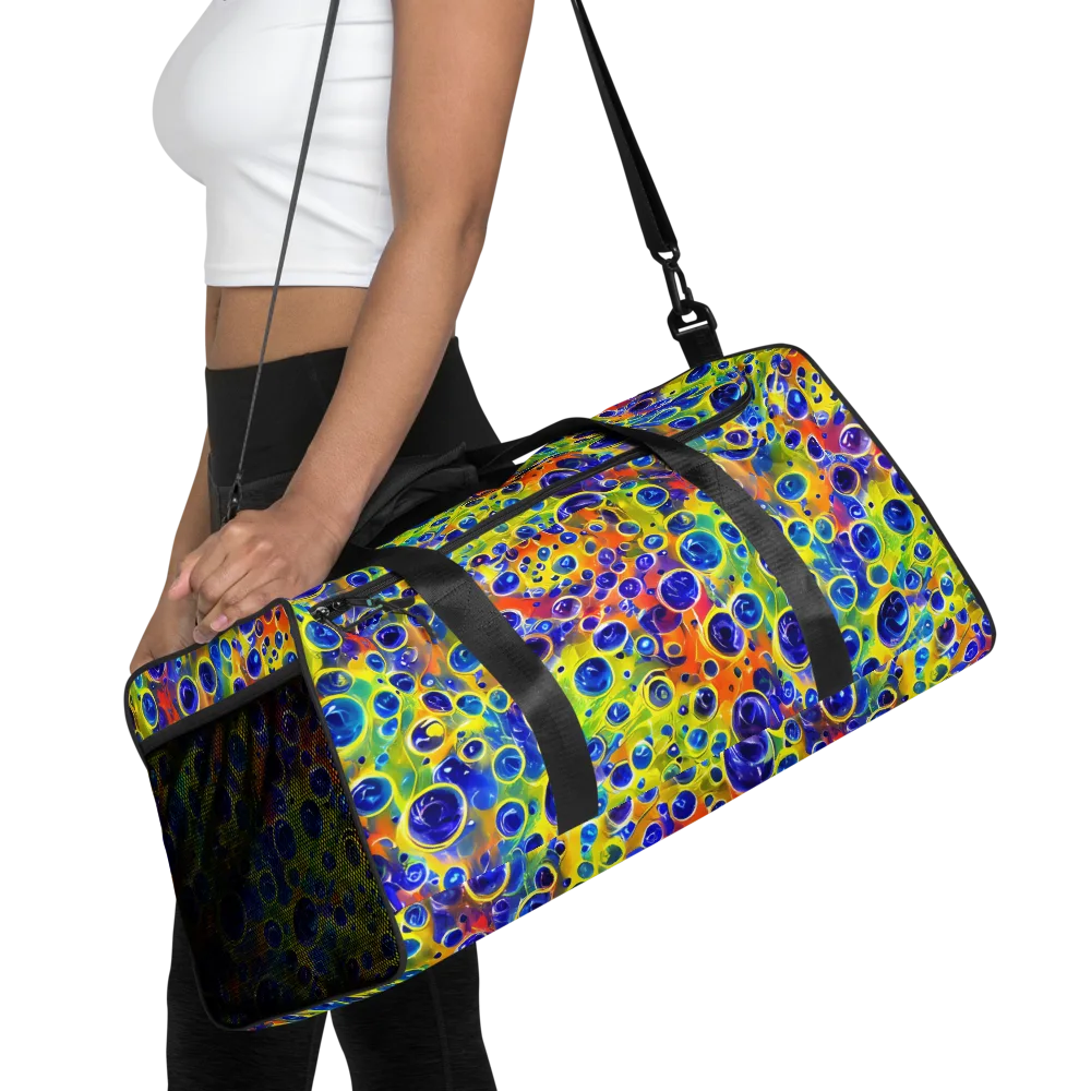 Electric Bubbles on Duffle Bag — Front
