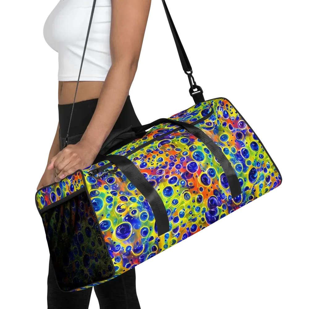 Electric Bubbles on Duffle Bag — Front