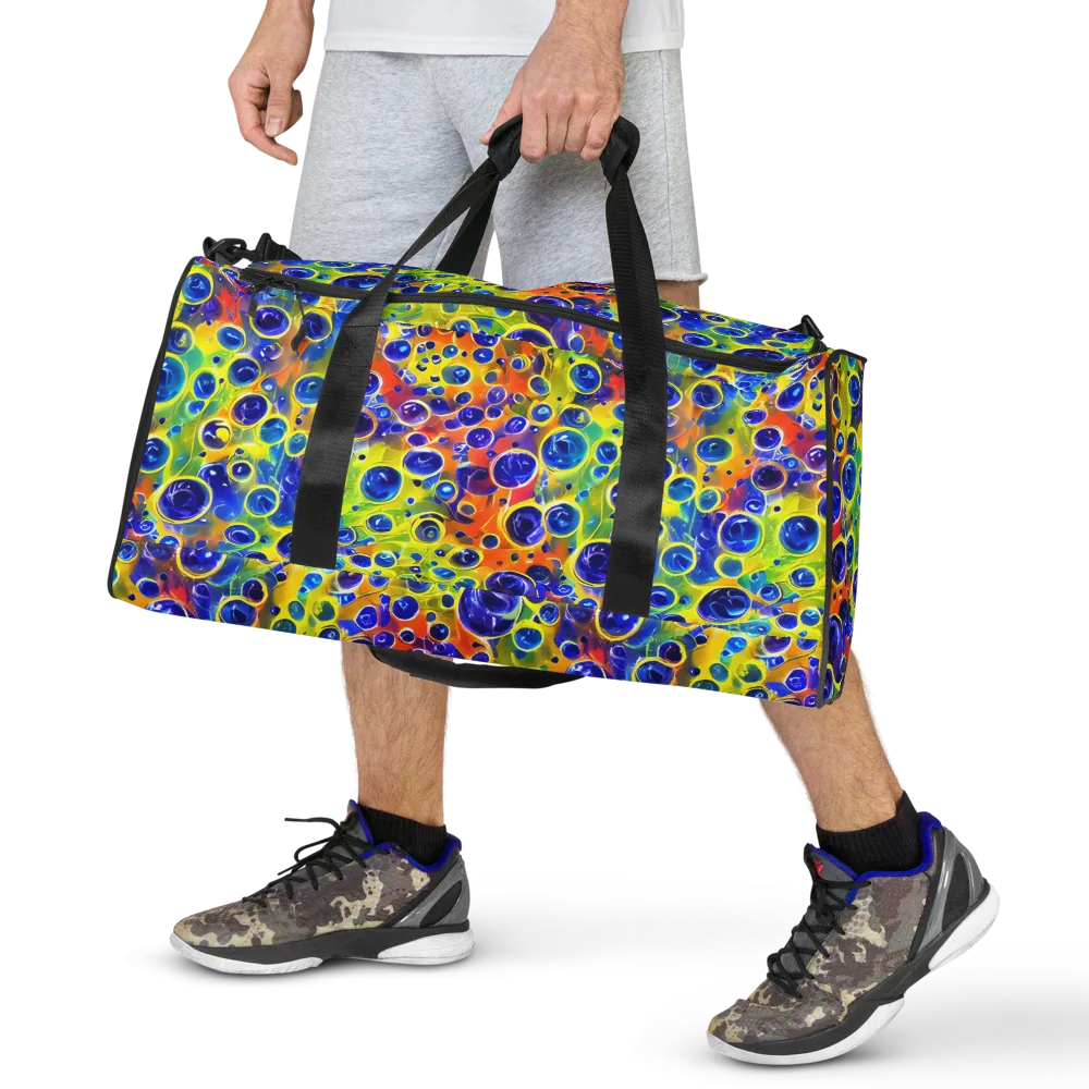 Electric Bubbles on Duffle Bag — Front