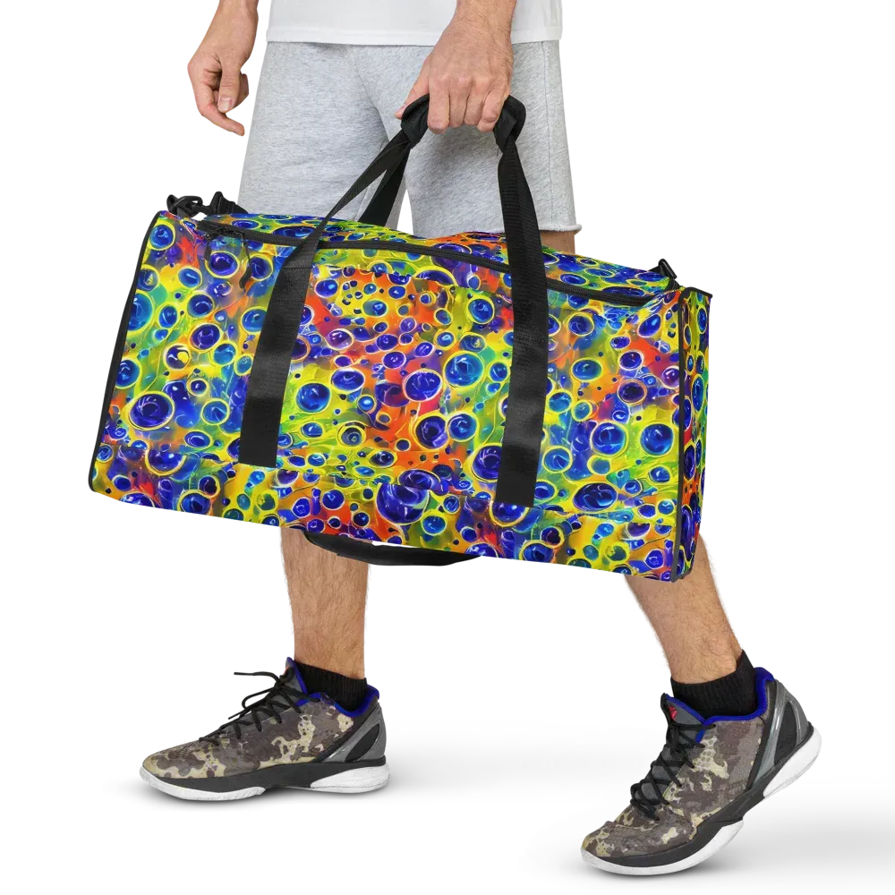 Electric Bubbles on Duffle Bag — Front