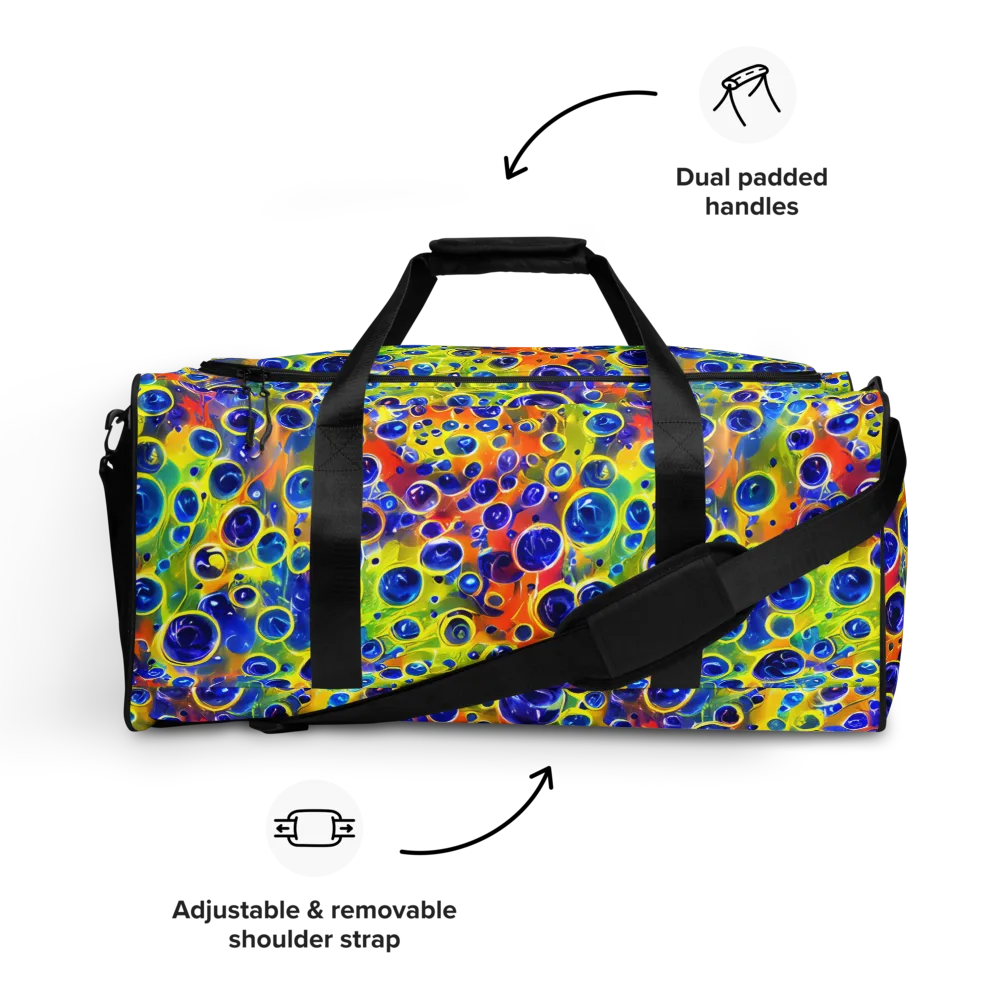 Electric Bubbles on Duffle Bag — Front