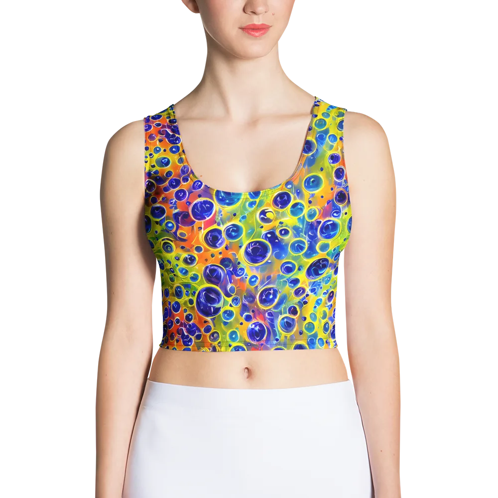 Electric Bubbles on Crop Top — Front