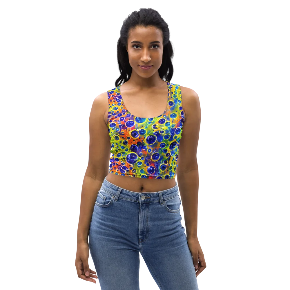 Electric Bubbles on Crop Top — Front