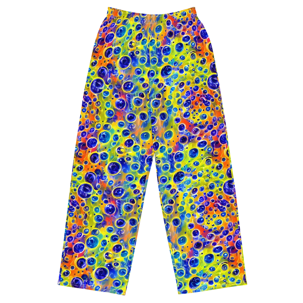 Electric Bubbles on Wide-Leg Pants — Front