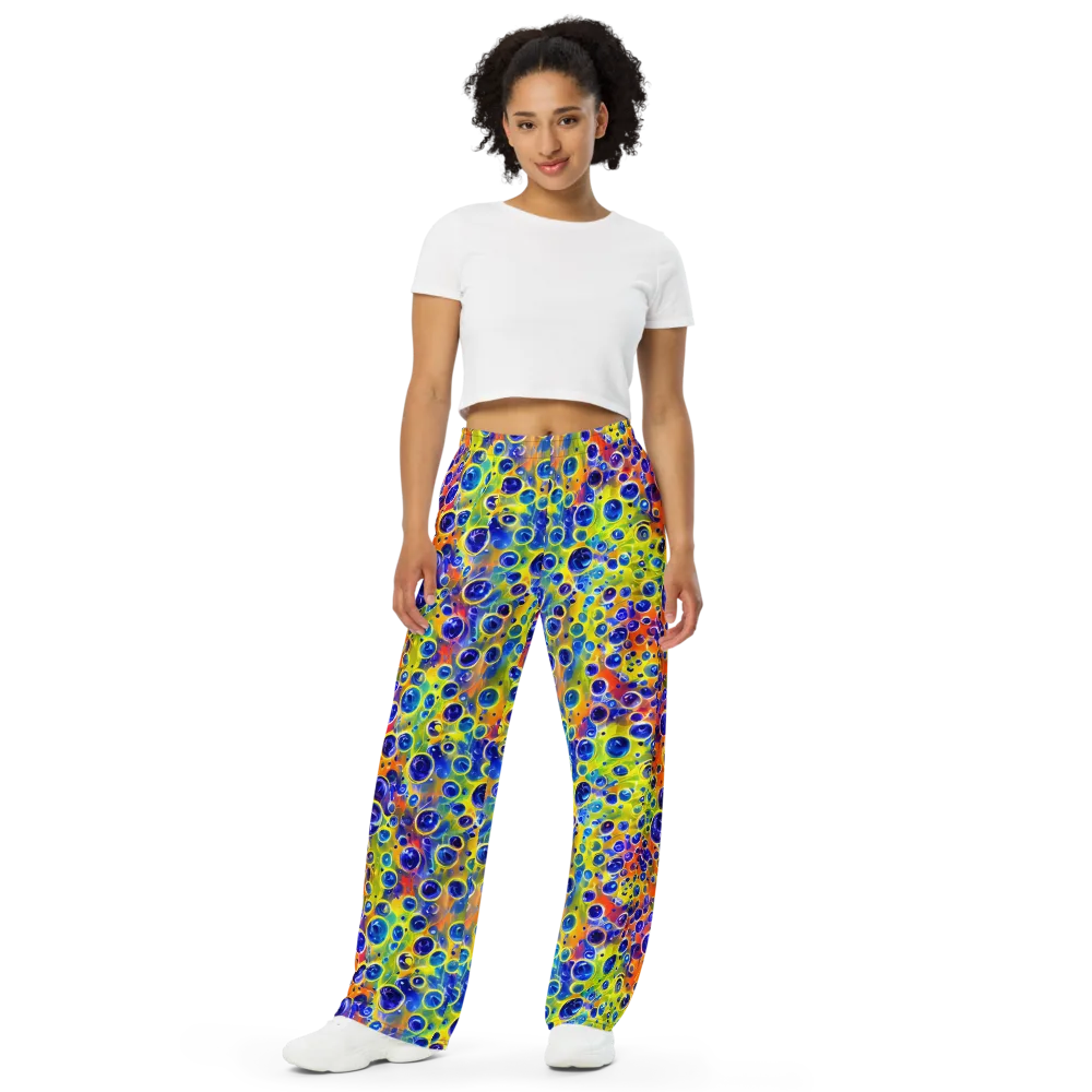 Electric Bubbles on Wide-Leg Pants — Front