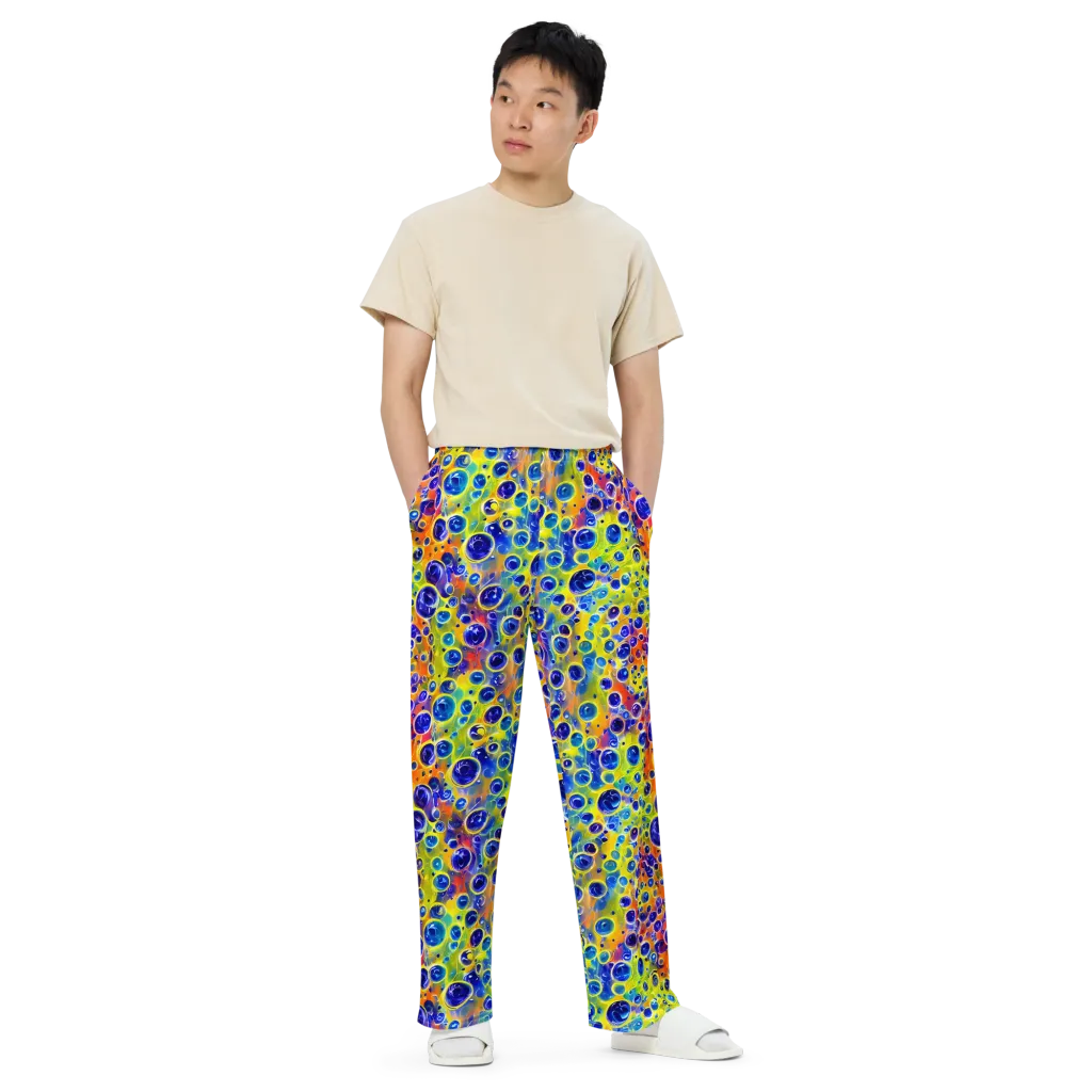 Electric Bubbles on Wide-Leg Pants — Front