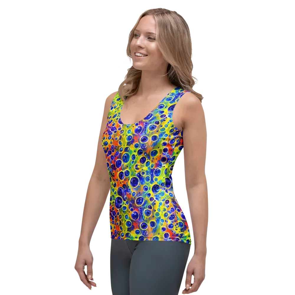 Electric Bubbles on Women's Tank Top — Left Front