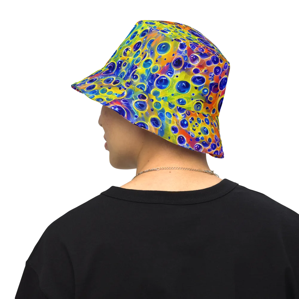 Electric Bubbles on Reversible Bucket Hat — Back Inside