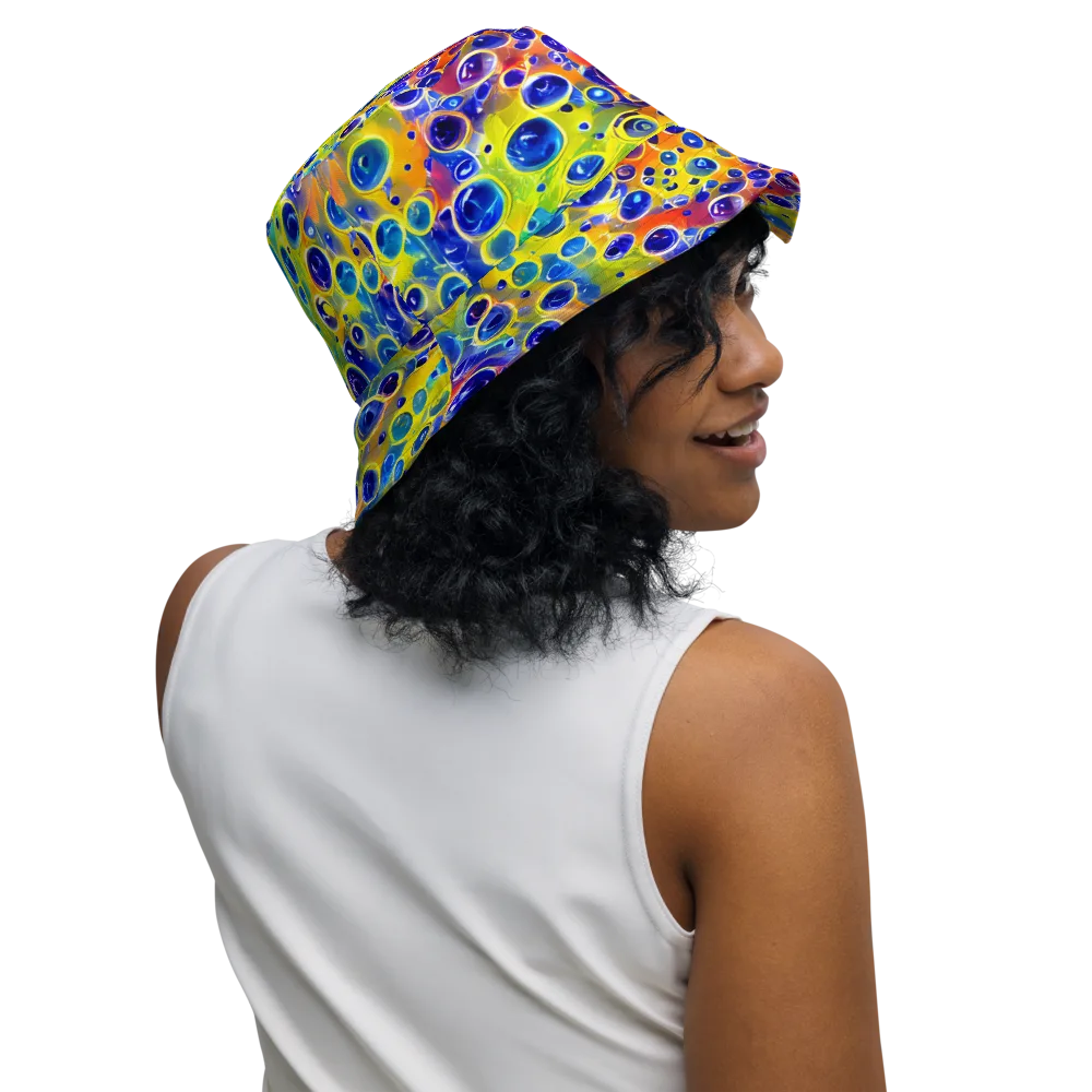 Electric Bubbles on Reversible Bucket Hat — Right Outside