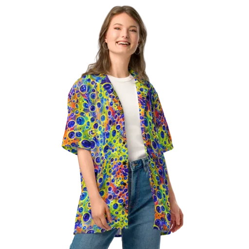 Electric Bubbles on a Button Shirt