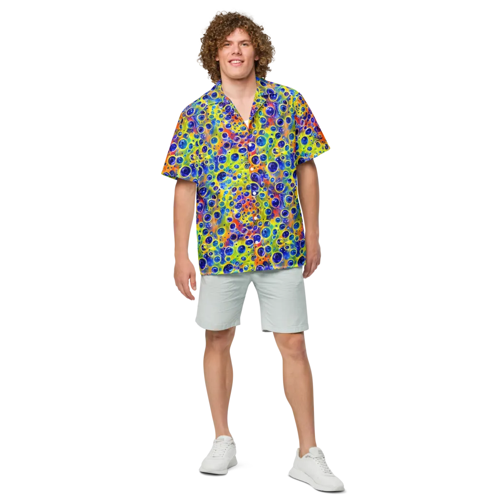 Electric Bubbles on Button Shirt — Front