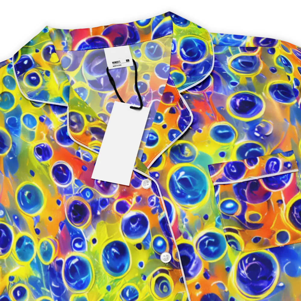 Electric Bubbles on Women's Short Sleeve Pajama Top — Product details