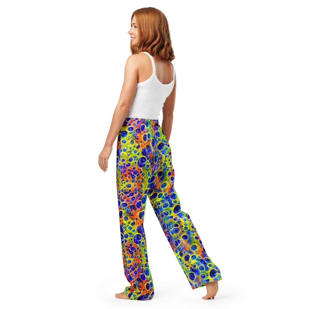 Electric Bubbles on Women's Pajama Pants — Back