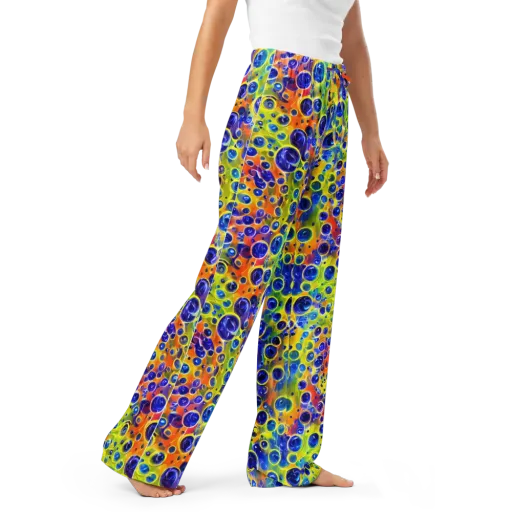 Electric Bubbles on a Women's Pajama Pants