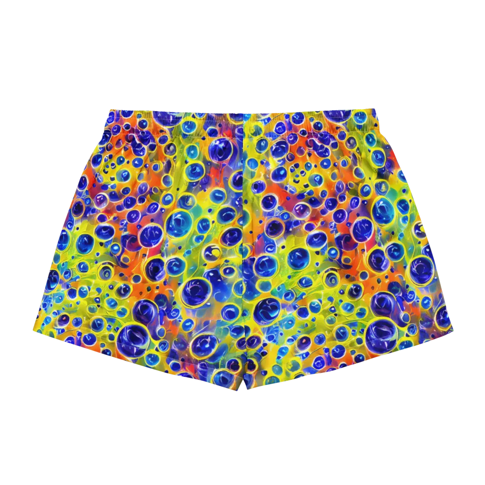 Electric Bubbles on Women's Pajama Shorts — Back