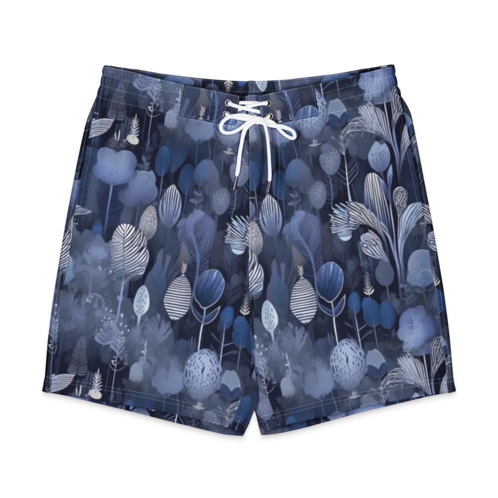 Blue Velvet Garden on Men's Board Shorts — Front