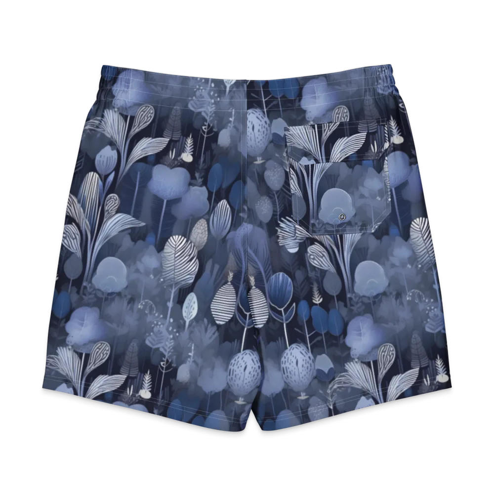 Blue Velvet Garden on Men's Board Shorts — Back