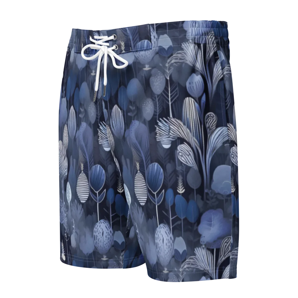 Blue Velvet Garden on Men's Board Shorts — Front