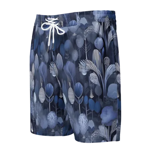 Blue Velvet Garden on a Men's Board Shorts