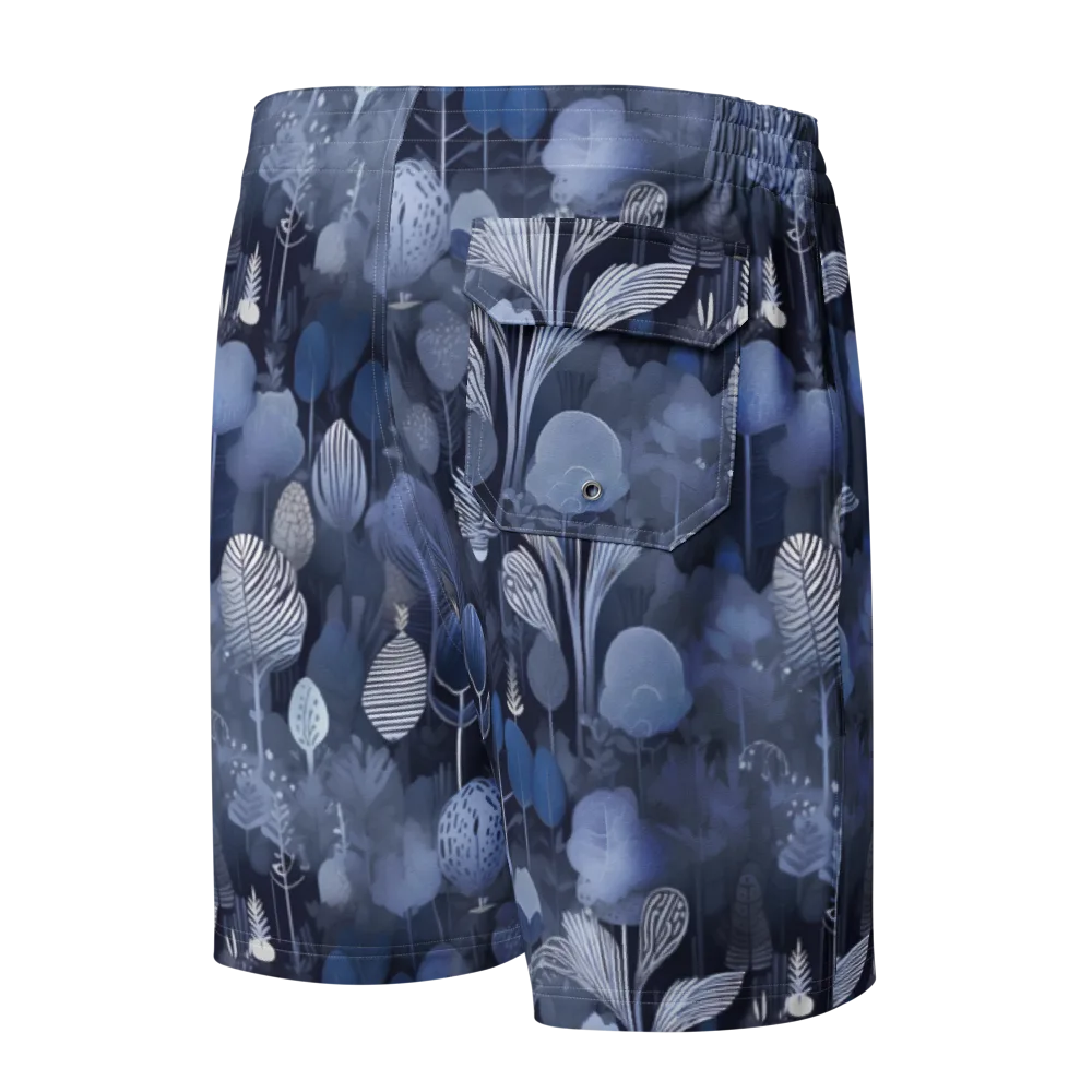 Blue Velvet Garden on Men's Board Shorts — Back