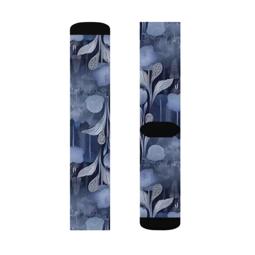 Blue Velvet Garden on a Socks