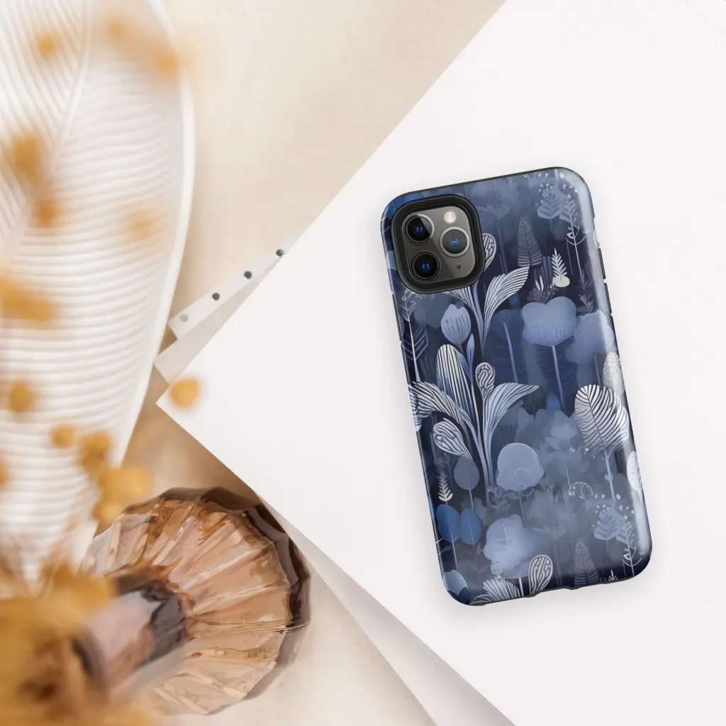 Blue Velvet Garden on Tough Case for iPhone® — Front