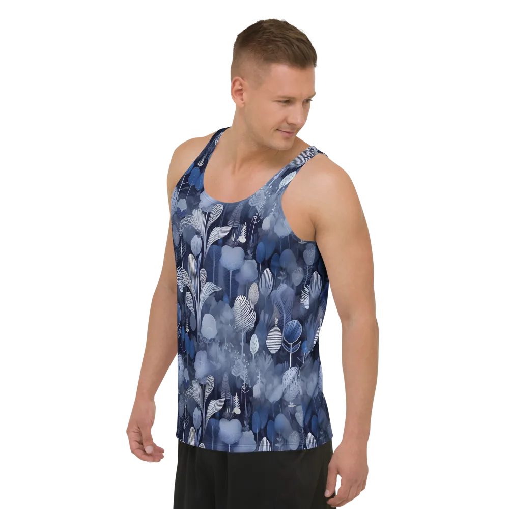 Blue Velvet Garden on Men's Tank Top — Left Front
