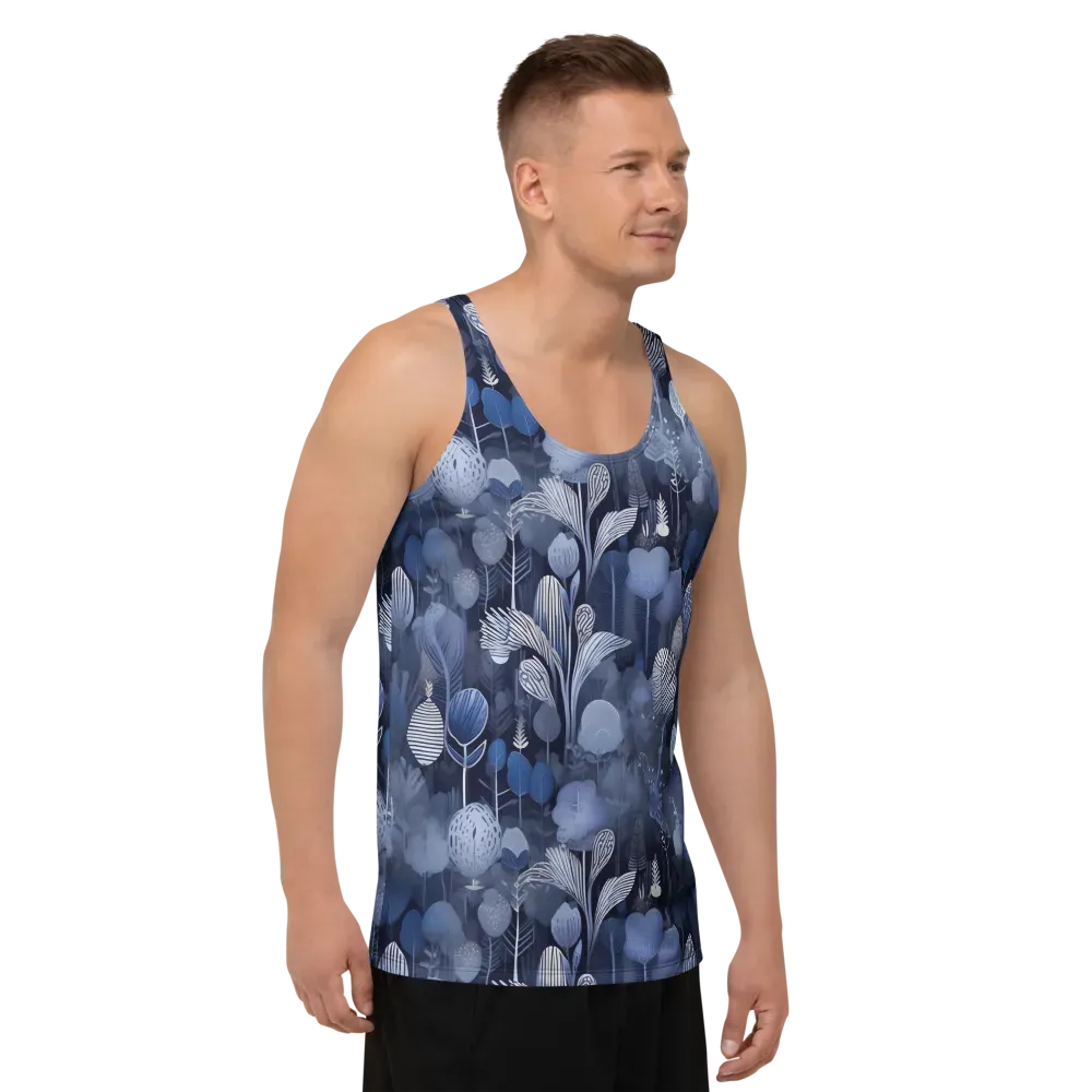 Blue Velvet Garden on Men's Tank Top — Right Front