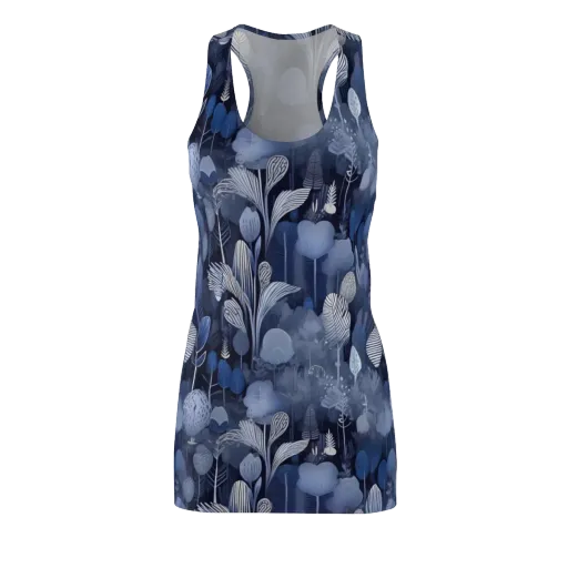 Blue Velvet Garden on a Racerback Dress