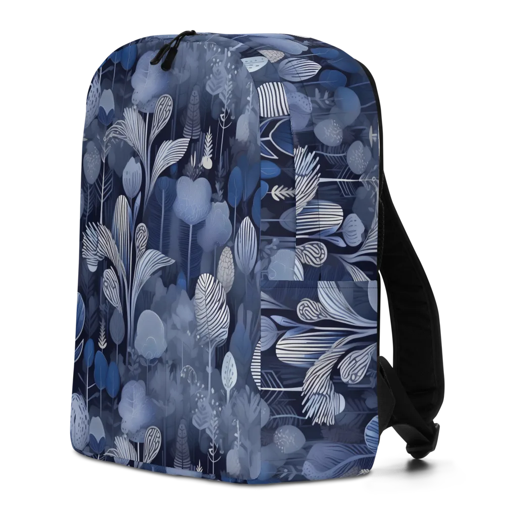 Blue Velvet Garden on Minimalist Backpack — Left