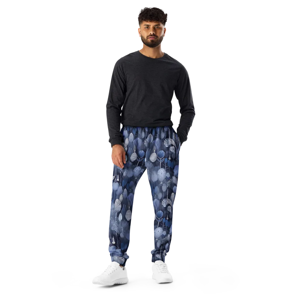 Blue Velvet Garden on Men's Joggers — Front