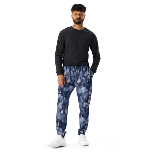 Blue Velvet Garden on a Men's Joggers
