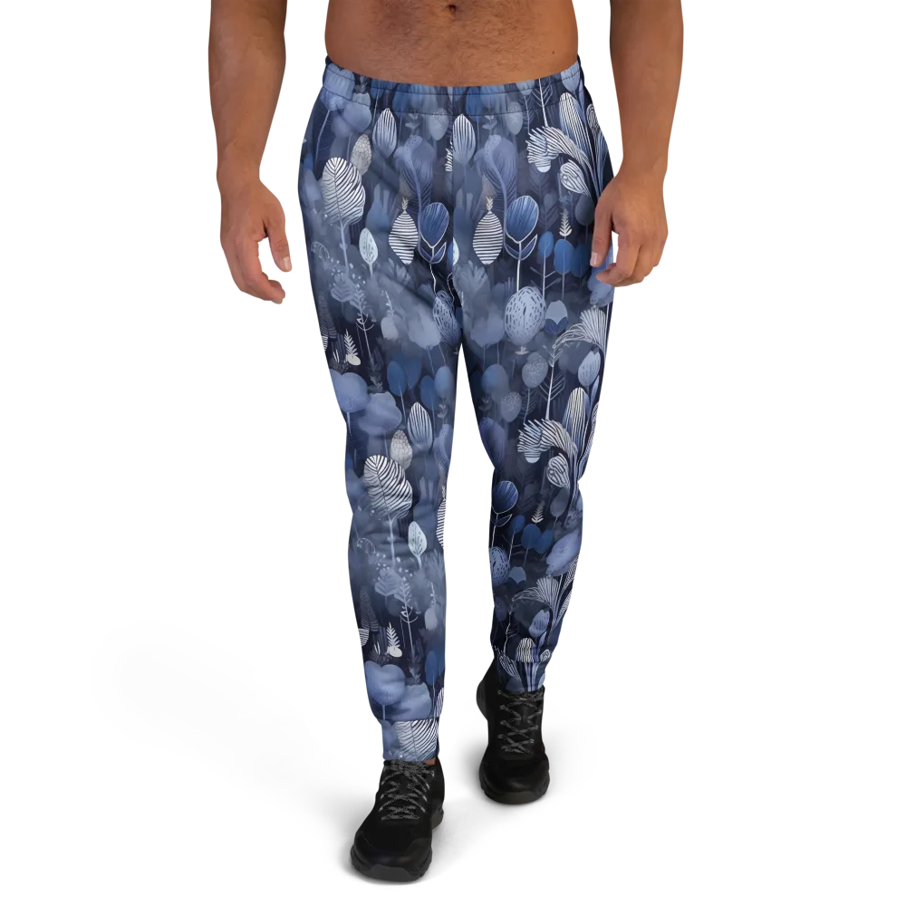 Blue Velvet Garden on Men's Joggers — Front