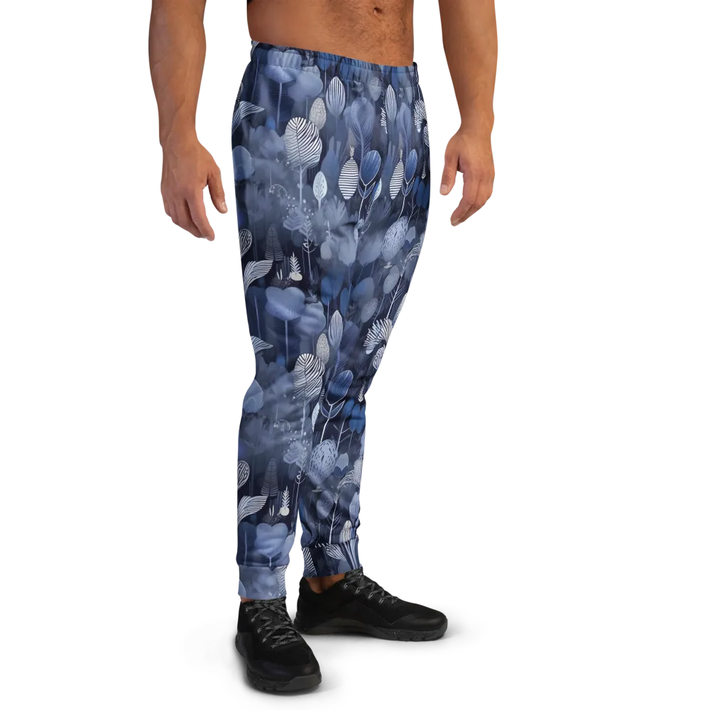 Blue Velvet Garden on Men's Joggers — Right