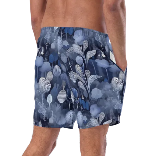 Blue Velvet Garden on a Swim Trunks