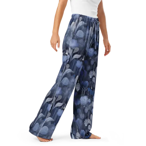 Blue Velvet Garden on a Women's Pajama Pants