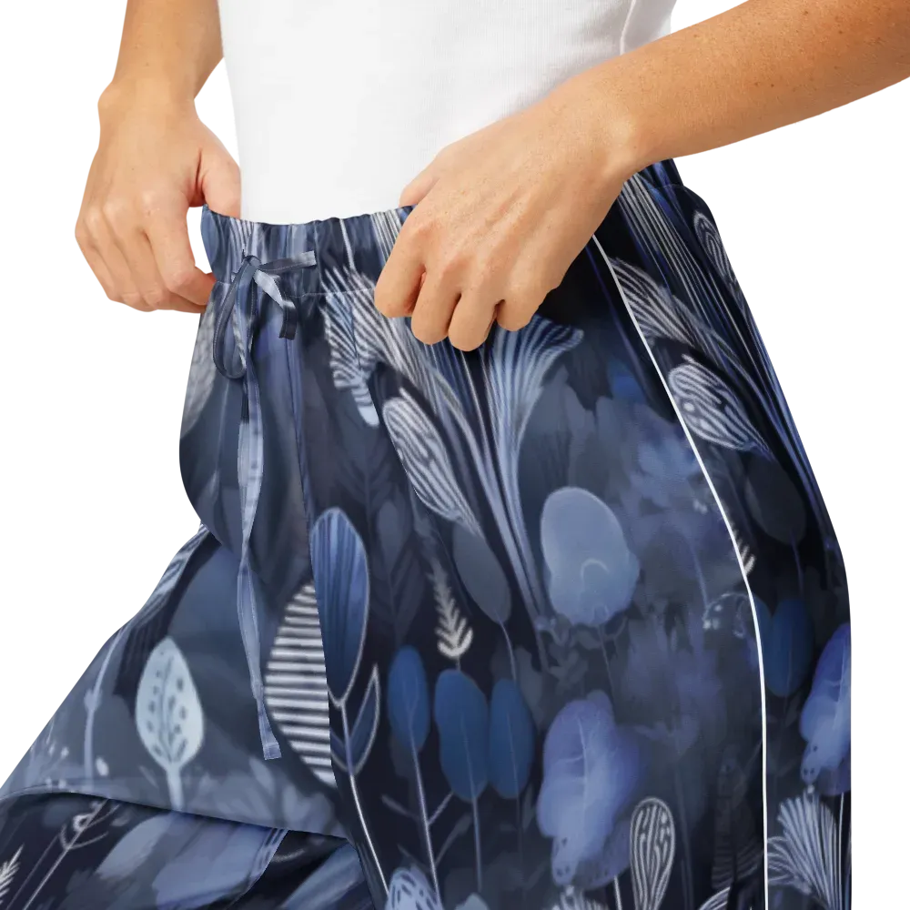 Blue Velvet Garden on Women's Pajama Pants — Product details