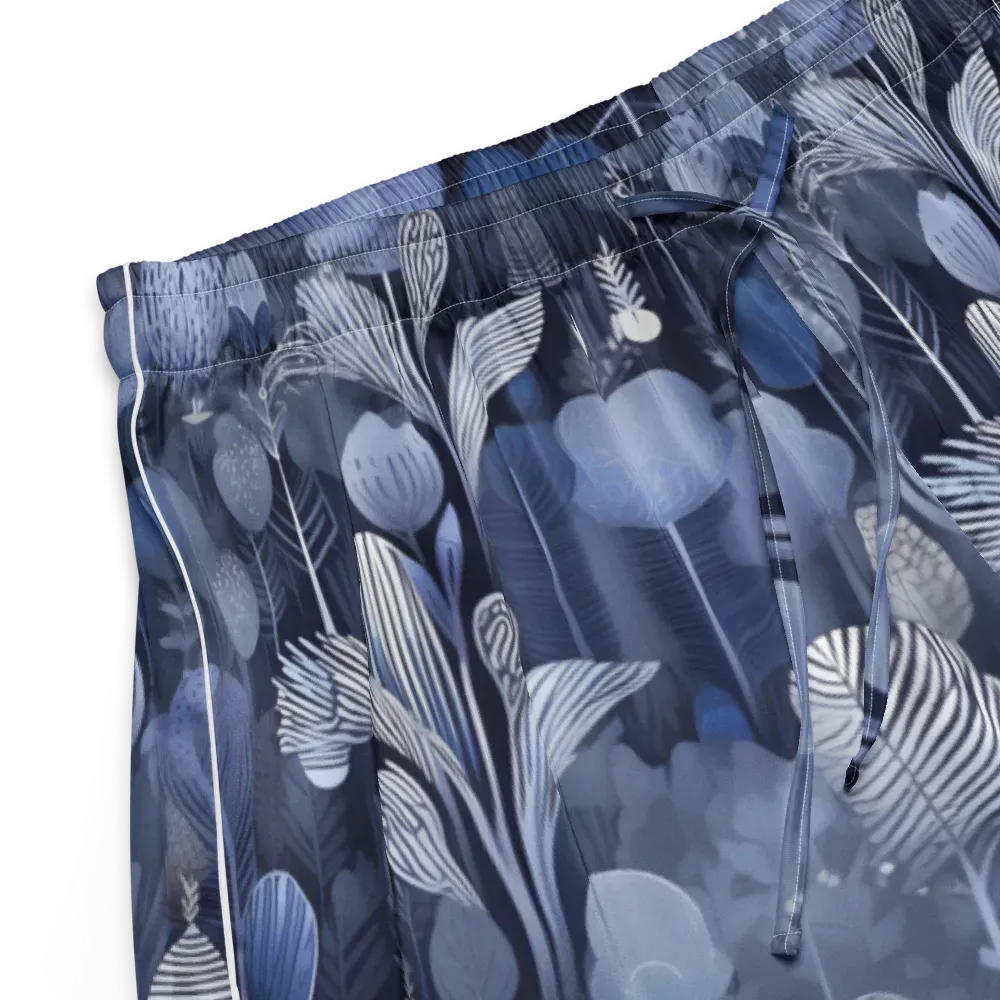 Blue Velvet Garden on Women's Pajama Shorts — Product details