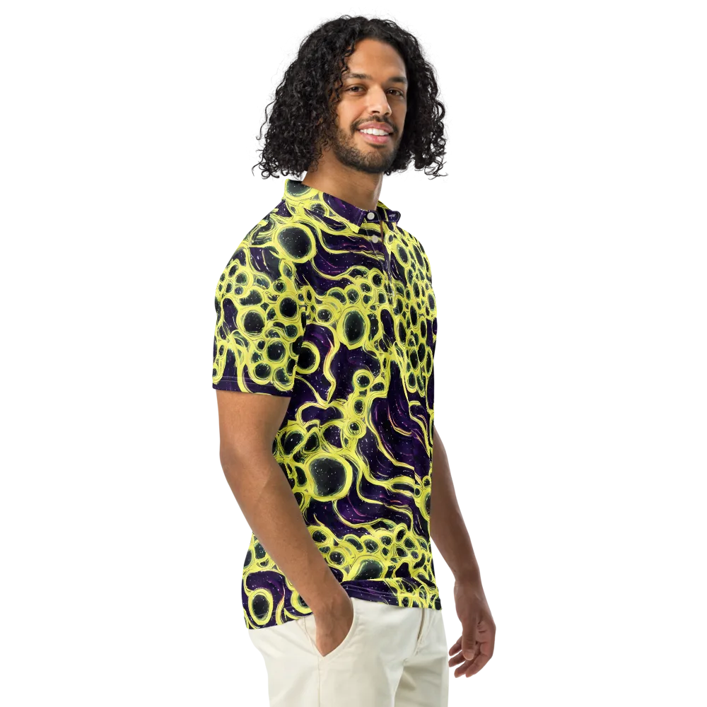 Solar Cells on Men's Slim Fit Polo Shirt — Right Front