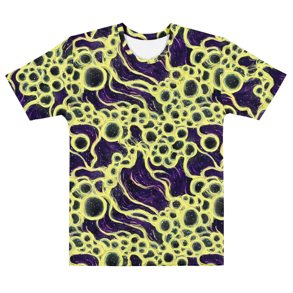 Solar Cells on Men's Cotton Crew Neck T-Shirt — Front