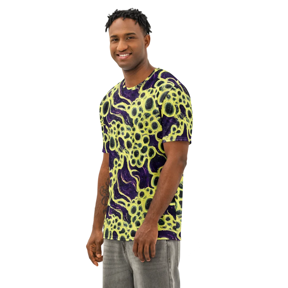 Solar Cells on Men's Cotton Crew Neck T-Shirt — Left Front