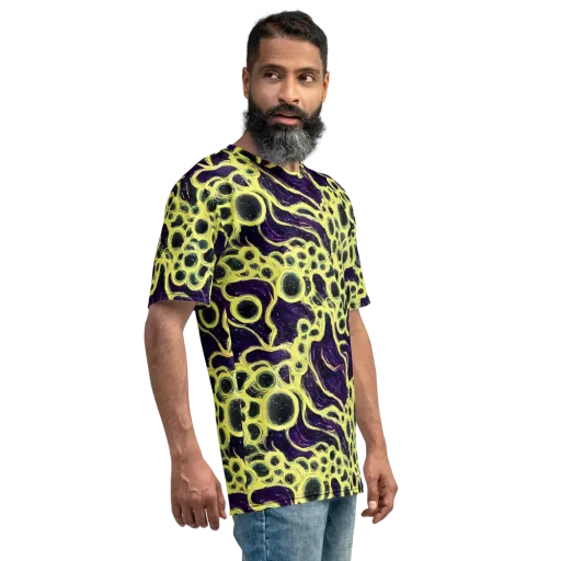 Solar Cells on a Men's Crew Neck T-Shirt