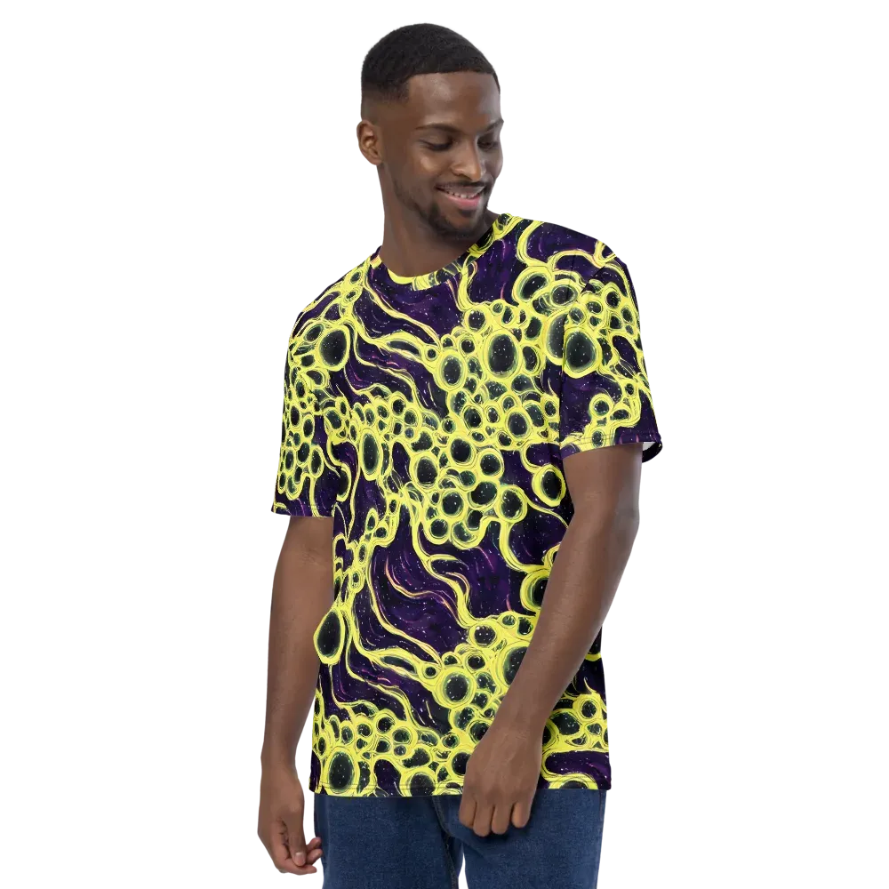 Solar Cells on Men's Crew Neck T-Shirt — Left